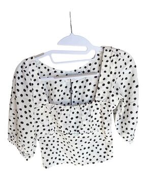 Stillwater NWT Crop Blouse Black/White Size XS